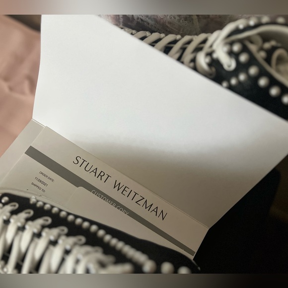 NEVER WORN STUART WEITZMAN Pearl Laced High-Top Sneaker - Picture 14 of 14